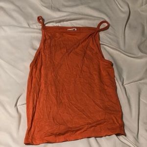 Peach halter tank top